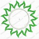 Sun Wavy Rays Applique Embroidery Design in 4x4 and 5x7 Sizes