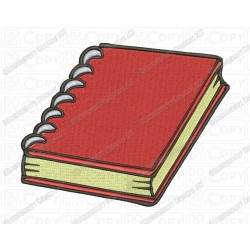 Spiral Notebook Back to School Embroidery Design in 3x3 4x4 and 5x7 Sizes