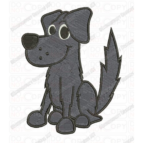 Dog Basic Puppy Embroidery Design in 3x3 4x4 and 5x7 Sizes