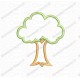 Tree 2 Layer Applique Embroidery Design in 3x3 4x4 and 5x7 Sizes