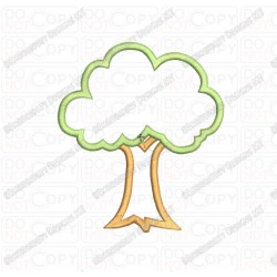 Tree 2 Layer Applique Embroidery Design in 3x3 4x4 and 5x7 Sizes