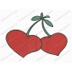 Cherry Hearts Stem Valentine Embroidery Design in 2x2 3x3 4x4 and 5x7 Sizes