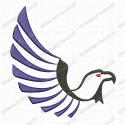 Eagle Wing Embroidery Design in mini 2x2 3x3 4x4 and 5x7 Sizes