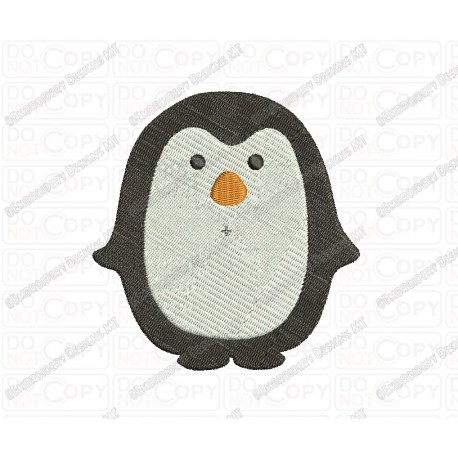 Mini Penguin Embroidery Design in 1x1 2x2 3x3 and 4x4 Sizes