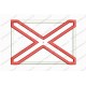 Alabama AL State Flag Applique Embroidery Design in 4x4 and 5x7 Sizes