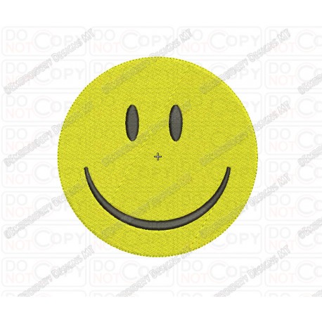 Smiley Face Embroidery Design in .5x.5 1x1 2x2 3x3 4x4 and 5x7 Sizes