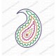 Paisley Floral Pattern 2 Embroidery Design in 2x2 3x3 4x4 and 5x5