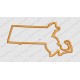 Massachusetts State Applique Embroidery Design in 4x4 and 5x7 Sizes