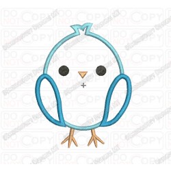 Bird Wings Down Applique Embroidery Design in 3x3 4x4 and 5x5 Sizes