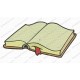 Open Book with Bookmark Back to School Embroidery Design in 2x2 3x3 4x4 and 5x7 Sizes