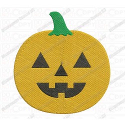 Simple Jackolantern Pumpkin Halloween Full Stitch Embroidery Design in 2x2 3x3 4x4 and 5x7 Sizes