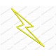 Lightning Bolt Applique Embroidery Design in 3x3 4x4 and 5x7 Sizes