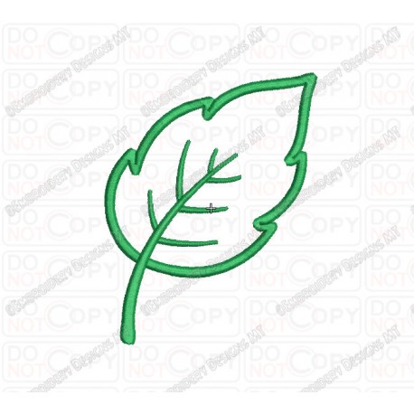 Tree Leaf Applique Embroidery Design in 3x3 4x4 and 5x7 Sizes