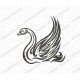 Swan Duck Tribal Embroidery Design in 3x3 4x4 and 5x7 Sizes