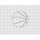 Basketball Felt Feltie Embroidery Design in .5" .75" 1" 1.5" and 2" Sizes