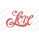 Love Cursive Fancy Script Embroidery Design in 1x1 2x2 3x3 4x4 and 5x5 Sizes