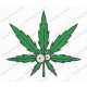 Goofy Weed Leaf Marijuana Cannabis Embroidery Design in 2x2 3x3 4x4 and 5x7 Sizes