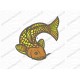 Koi Fish Embroidery Design in 3x3 4x4 and 5x5 Sizes