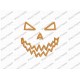 Jackolantern Pumpkin Scary Halloween Applique Embroidery Design in 3x3 4x4 5x5 6x6 and 7x7 Sizes