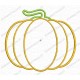 Pumpkin with Stem Halloween Applique Embroidery Design in 3x3 4x4 and 5x7 Sizes