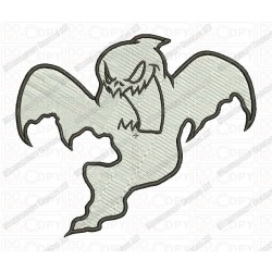 Scary Ghost Embroidery Design in 3x3 4x4 and 5x7 Sizes