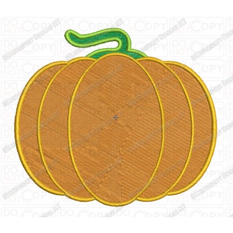 Basic Pumpkin Halloween Full Stitch Embroidery Design in 2x2 3x3 4x4 and 5x7 Sizes