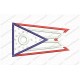Ohio OH State Flag Applique Embroidery Design in 4x4 and 5x7 Sizes