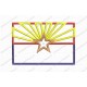 Arizona AZ State Flag Applique Embroidery Design in 4x4 and 5x7 Sizes