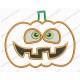 Jackolantern Pumpkin Halloween Applique Embroidery Design in 3x3 4x4 and 5x7 Sizes