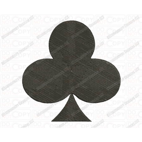Club Playing Cards Embroidery Design in 1x1 2x2 3x3 4x4 and 5x7 Sizes