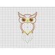 Owl Applique Embroidery Design in 3x3 4x4 5x5 and 6x6 Sizes