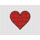 Heart Puzzle Valentine Embroidery Design in 2x2 3x3 4x4 and 5x5 Sizes
