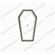 Coffin Halloween Applique Embroidery Design in 3x3 4x4 and 5x7 Sizes