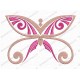Butterfly Pink and Purple Embroidery Design in 3x3 4x4 and 5x7 Sizes