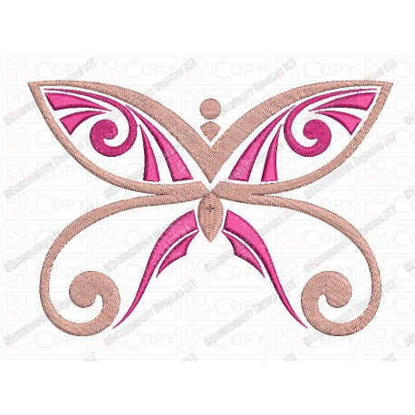 Butterfly Pink and Purple Embroidery Design in 3x3 4x4 and 5x7 Sizes