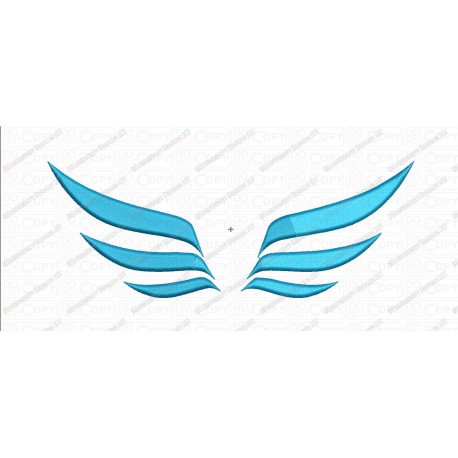 Wings 1 Embroidery Design in 2x2 3x3 4x4 and 5x7 Sizes