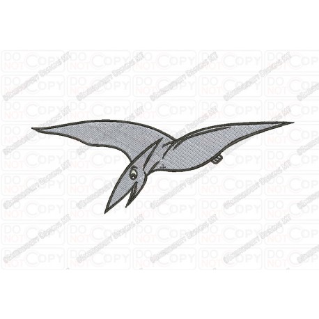 Pterodactyl Bird Dinosaur Embroidery Design in 2x2 3x3 4x4 and 5x7 Sizes