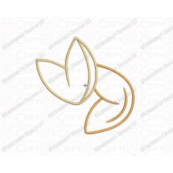 Fortune Cookies Applique Embroidery Design in 3x3 4x4 and 5x5 Sizes