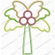 Coconut Palm Tree Applique Embroidery Design in 4x4 and 5x7 Sizes