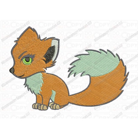 Fox Embroidery Design in 3x3 4x4 and 5x7 Sizes