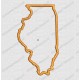 Illinois State Applique Embroidery Design in 4x4 and 5x7 Sizes