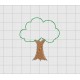Tree Felt Embroidery Design in 1" 1.5" and 2" Sizes