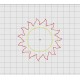 Sun Felt Applique Embroidery Design in 1" 1.5" 2" 2.5" and 3" Sizes