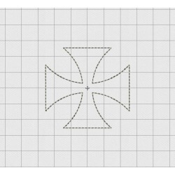 Cross Pattée Felt Embroidery Design in .5" .75" 1" 1.5" and 2" Sizes