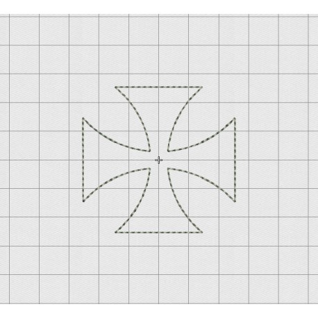 Cross Pattée Felt Embroidery Design in .5" .75" 1" 1.5" and 2" Sizes