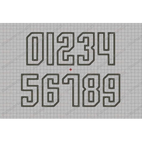 Sharp Angle Birthday Number Set Applique Machine Embroidery Design 0,1,2,3,4,5,6,7,8, AND 9 in 3x3 4x4 AND 5x5 Sizes