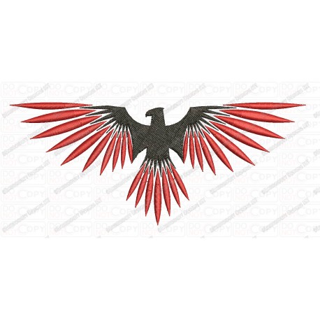 Bird Phoenix 2 Embroidery Design in 3x3 4x4 and 5x7 Sizes