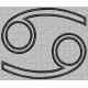 Cancer Zodiac Sign Applique Embroidery Design in 4x4 and 5x7 Sizes