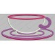 Teacup and Plate Applique Embroidery Design in 4x4 and 5x7 Sizes