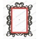Fancy Damask Rectangle Frame 2 Full Stitch Embroidery Design in 3x3 4x4 and 5x7 Sizes
